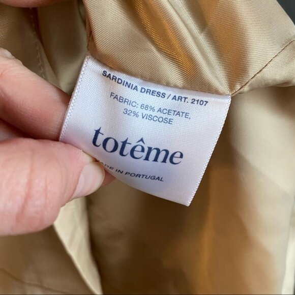 NWT Toteme Sardinia dress in pebble size small - Picture 5 of 7
